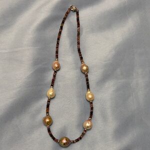 Honora Ming  Pearl Tourmaline Necklace Sterling Silver 20 inch Classic